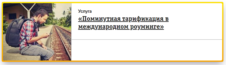 Поминутная тарификация в роуминге от Билайн